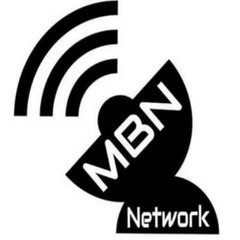 The original MBN Network logo: a black dish with broadcast waves